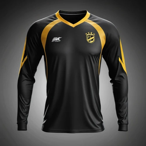 sports jersey,long-sleeve,sports uniform,maillot,bicycle jersey,gold foil 2020,long-sleeved t-shirt,martial arts uniform,apparel,uniforms,sports gear,a uniform,uniform,ordered,mock up,mongolia mnt,black yellow,active shirt,titane design,dalian,Photography,General,Realistic