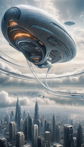 alien ship,futuristic landscape,saucer,airships,sci fiction illustration,flying saucer,starship,futuristic architecture,ufo intercept,airship,sci fi,scifi,extraterrestrial life,ufo,ufos,science fiction,science-fiction,sci-fi,sci - fi,uss voyager,Conceptual Art,Sci-Fi,Sci-Fi 24