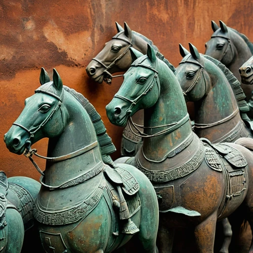the terracotta army,equines,cavalry,bremen town musicians,terracotta warriors,horses,horse herd,two-horses,horse horses,horse riders,equine,arabian horses,beautiful horses,horse heads,bay horses,horse supplies,stables,horseback,equestrian helmet,equestrian statue,Illustration,Abstract Fantasy,Abstract Fantasy 07