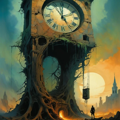 grandfather clock,clockmaker,time spiral,clock,clock tower,clock face,old clock,tower clock,out of time,clocks,flow of time,street clock,clockwork,world clock,timepiece,hanging clock,time pointing,watchmaker,the eleventh hour,time traveler,Conceptual Art,Oil color,Oil Color 04