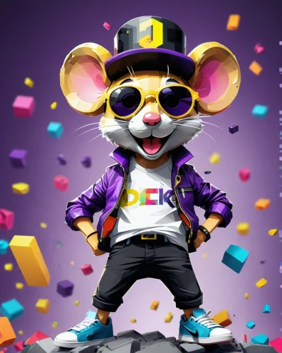 color rat,year of the rat,musical rodent,lab mouse icon,mouse,rat na,rat,rataplan,mousetrap,mice,mouse trap,gerbil,mascot,field mouse,dj,pubg mascot,birthday banner background,rodent,acker hummel,purple background,Conceptual Art,Fantasy,Fantasy 02