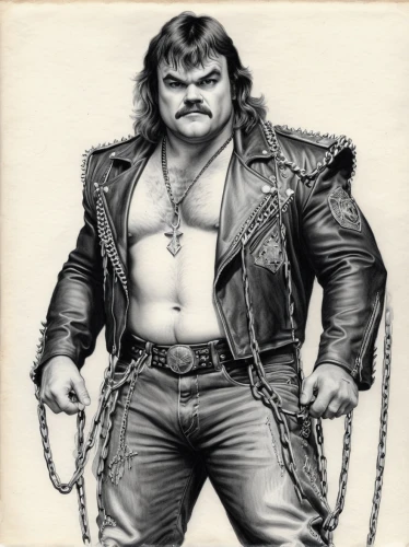 macho,strongman,wrestler,barbarian,camel joe,king snake,merle black,muscle icon,folk wrestling,enforcer,chainlink,continental bulldog,drago milenario,born 1953-54,puroresu,dwarf sundheim,muscle man,meatloaf,beef rydberg,meat kane,Illustration,Black and White,Black and White 30