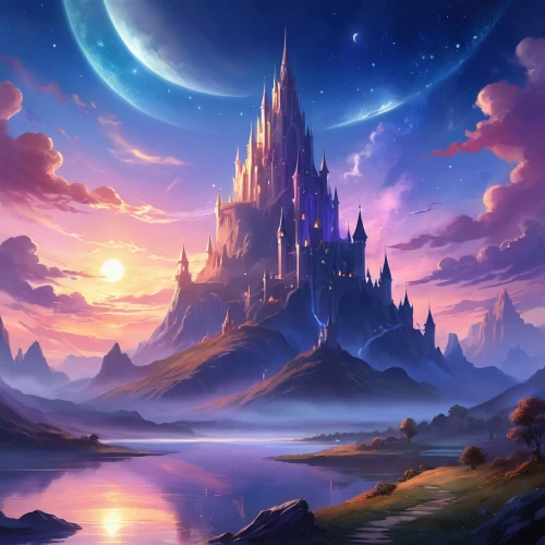 fantasy landscape,fantasy picture,fantasy world,fairy tale castle,fantasy city,fantasy art,3d fantasy,knight's castle,castle of the corvin,dream world,fairytale castle,fantasia,heroic fantasy,fairy world,fairy tale,dreamland,magical adventure,castel,a fairy tale,castle,Illustration,Realistic Fantasy,Realistic Fantasy 01