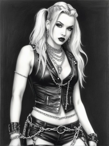 madonna,harley,toni,celtic queen,harley quinn,femme fatale,lady honor,callisto,bad girl,ronda,poison,female warrior,gothic woman,charcoal,rocker,charcoal drawing,lady rocks,lotus art drawing,maria,pencil drawing,Illustration,Black and White,Black and White 30