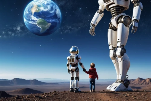 earth rise,robot in space,sci fiction illustration,planet earth,robotics,exo-earth,mankind,background image,blue planet,digital compositing,humans,other world,science fiction,atlas,earth,sidonia,fridays for future,earth station,binary system,evangelion,Photography,General,Realistic