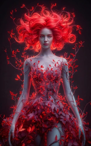 root chakra,poison ivy,fallen petals,fae,scarlet witch,red petals,fire flower,deep coral,red dahlia,red lantern,crimson,red anemone,red-haired,red head,red skin,fire pearl,flower of passion,petals,red chief,siren