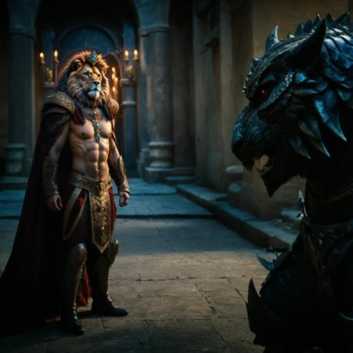 forest king lion,hercules,minotaur,two lion,lion father,aquaman,biblical narrative characters,hercules winner,gladiator,warrior and orc,he-man,lion's coach,sparta,heroic fantasy,cgi,capitoline wolf,king lear,vilgalys and moncalvo,to roar,thundercat