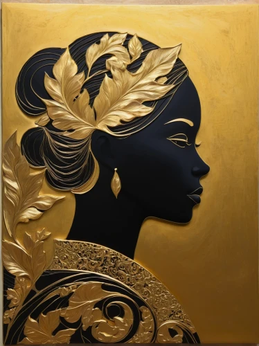 gold foil art,gold leaf,art deco woman,gilding,gold lacquer,gold paint stroke,gold paint strokes,gold foil art deco frame,gold foil mermaid,gold mask,golden mask,golden wreath,abstract gold embossed,gold foil crown,gold stucco frame,gold foil,mary-gold,laurel wreath,golden crown,gold crown,Illustration,Japanese style,Japanese Style 13