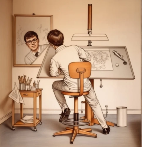 male poses for drawing,illustrator,painting technique,table artist,caricaturist,man with a computer,drawing course,pencil frame,tailor seat,frame drawing,meticulous painting,vintage drawing,optician,easel,writing or drawing device,animator,artist portrait,cartoonist,artist,chair png,Illustration,Realistic Fantasy,Realistic Fantasy 01