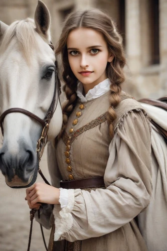 equestrian,equestrianism,horse herder,horse kid,horseback,horse trainer,equestrian sport,andalusians,horsemanship,buckskin,riding lessons,a white horse,girl in a historic way,warm-blooded mare,gelding,horse riders,horse grooming,horseback riding,horse tack,vintage horse,Photography,Realistic