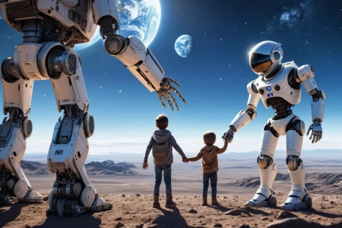 iron blooded orphans,binary system,valerian,sidonia,robotics,gundam,digital compositing,sci fiction illustration,robots,humans,heavy object,robot in space,exo-earth,earth rise,next generation,the dawn family,travelers,science fiction,prospects for the future,background image,Photography,General,Realistic