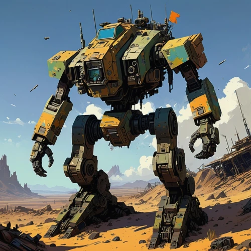 bumblebee,mech,bastion,dreadnought,mecha,bolt-004,yellow machinery,tau,military robot,mining excavator,kryptarum-the bumble bee,transformer,topspin,minibot,heavy machinery,sci fiction illustration,transformers,robotics,robot combat,bot,Conceptual Art,Sci-Fi,Sci-Fi 01