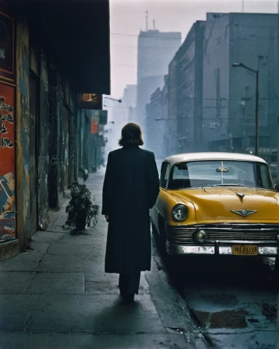 ford prefect,aronde,rolls-royce corniche,overcoat,gena rolands-hollywood,girl and car,fitzroy,blind alley,orlovsky,east german,austin cambridge,1971,alley cat,moskvitch 412,yellow taxi,1967,city car,smoking man,black city,a pedestrian,Photography,Documentary Photography,Documentary Photography 15