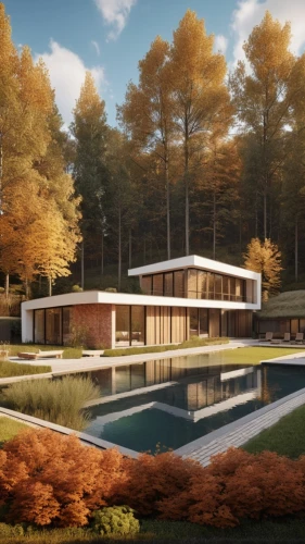 mid century house,3d rendering,modern house,pool house,house with lake,render,house in the forest,mid century modern,dunes house,luxury property,modern architecture,luxury home,archidaily,house by the water,corten steel,summer house,chalet,house in the mountains,beautiful home,new england style house,Photography,General,Realistic