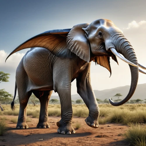 triceratops,cynorhodon,african elephant,elephants and mammoths,uintatherium,aucasaurus,pachyderm,gorgonops,elephantine,african bush elephant,indian elephant,reconstruction,elephant,circus elephant,pterosaur,philomachus pugnax,geoemydidae,circus aeruginosus,tirannosaurus,tusks,Photography,General,Realistic