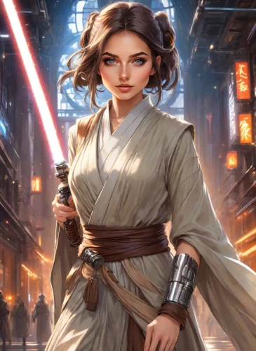 cg artwork,princess leia,jedi,lightsaber,republic,force,clone jesionolistny,obi-wan kenobi,solo,imperial,lando,luke skywalker,darth talon,star wars,starwars,jaya,sw,empire,imperial coat,portrait background,Digital Art,Anime