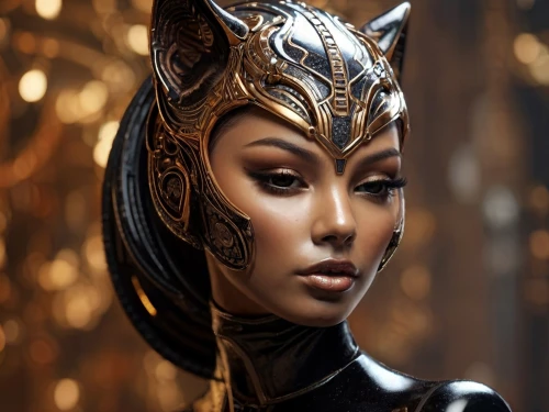 ancient egyptian girl,cleopatra,gold mask,golden mask,oriental princess,indonesian women,headpiece,asian costume,headdress,catwoman,warrior woman,venetian mask,fantasy woman,fantasy art,priestess,queen of the night,golden crown,fantasy portrait,the enchantress,egyptian