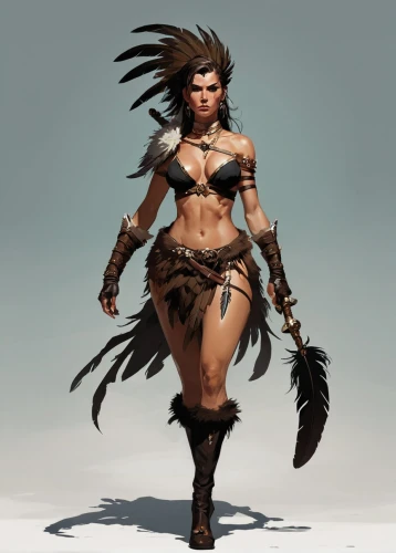 warrior woman,female warrior,polynesian girl,tribal chief,wind warrior,barbarian,huntress,american indian,fantasy warrior,massively multiplayer online role-playing game,native american,tribal,pocahontas,fantasy woman,sorceress,the american indian,swordswoman,feather headdress,aborigine,concept art,Conceptual Art,Fantasy,Fantasy 06
