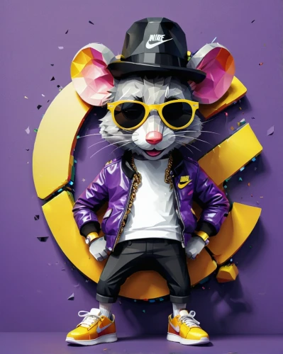 musical rodent,color rat,abra,lab mouse icon,pubg mascot,rapper,purple background,hip-hop,hip hop,mouse,year of the rat,kids illustration,cartoon cat,vector illustration,easter theme,rat na,gerbil,taco mouse,sylvester,szymbark,Conceptual Art,Fantasy,Fantasy 03