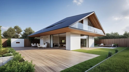 folding roof,eco-construction,smart home,smart house,wooden decking,timber house,energy efficiency,roof landscape,modern house,grass roof,solar panels,3d rendering,flat roof,heat pumps,modern architecture,wooden house,solar photovoltaic,cubic house,turf roof,inverted cottage,Photography,General,Realistic