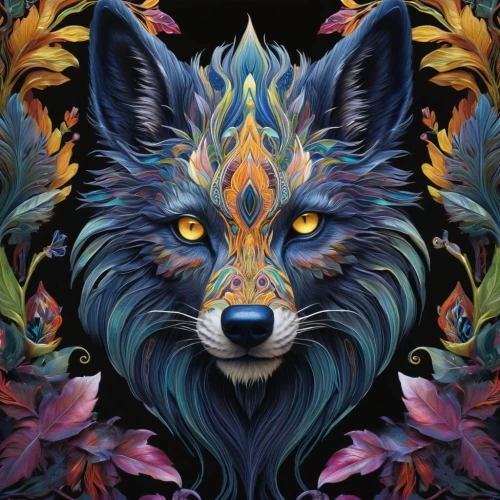 tapestry,psychedelic art,wolf,wolves,shamanic,howling wolf,kitsune,kaleidoscope art,coyote,howl,kaleidoscope,two wolves,constellation wolf,kaleidoscopic,foxes,fauna,fox,shamanism,furta,forest animal,Photography,Artistic Photography,Artistic Photography 02
