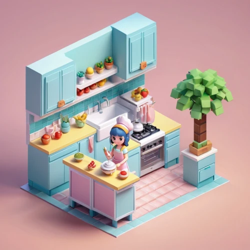 kitchen shop,retro diner,ice cream shop,bakery,pastry shop,doll kitchen,cake shop,ice cream stand,pâtisserie,isometric,lego pastel,kitchenette,soda shop,convenience store,ice cream cart,shopkeeper,sweet pastries,fruit stand,star kitchen,candy shop,Unique,3D,3D Character