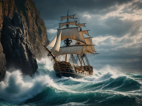 sea sailing ship,sailing ship,east indiaman,sail ship,maelstrom,galleon ship,galleon,pirate ship,caravel,full-rigged ship,sailing ships,sea fantasy,fantasy picture,mayflower,tallship,three masted sailing ship,sailing vessel,longship,photo manipulation,the wind from the sea,Photography,General,Fantasy