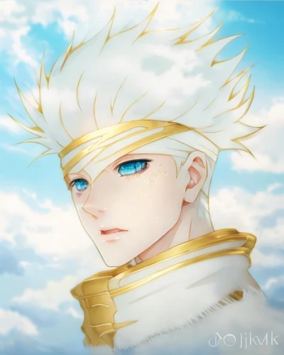 cloud,pharaoh,baby cloud,white cloud,eternal snow,sun god,white eagle,white rose snow queen,helios,white clouds,whitey,golden sun,odin,killua,leo,merlin,golden crown,poseidon god face,father frost,big white cloud,Game&Anime,Manga Characters,Blue Fantasy