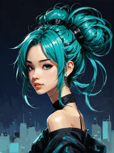 hatsune miku,teal blue asia,miku,teal digital background,turquoise,teal,cyan,color turquoise,transistor,aqua,vector girl,portrait background,emerald,fantasy portrait,nori,malachite,digital painting,blue mint,blue hair,world digital painting,Conceptual Art,Fantasy,Fantasy 08