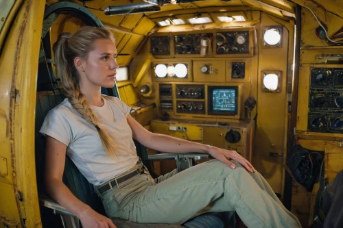 helicopter pilot,valerian,cockpit,flight engineer,passengers,district 9,captain marvel,yellow jumpsuit,the interior of the cockpit,female doctor,pilot,daisy jazz isobel ridley,elle driver,glider pilot,seat adjustment,solo,fighter pilot,jumpsuit,jennifer lawrence - female,yellow machinery,Photography,General,Realistic