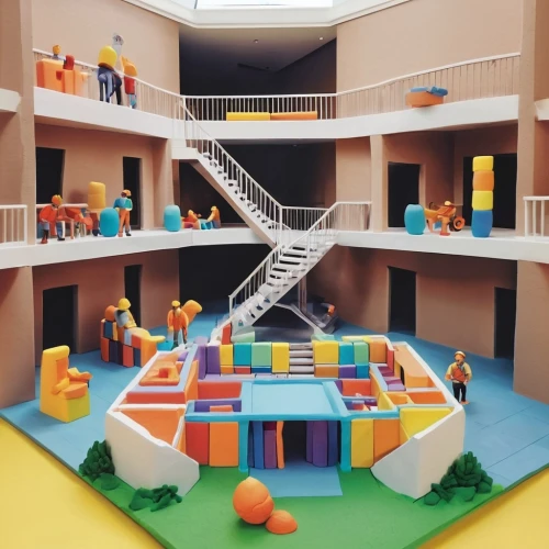 play tower,school design,lego pastel,play area,children's interior,kids room,children's room,toy blocks,children's playground,3d render,multi-storey,playing room,building sets,an apartment,children's operation theatre,3d fantasy,play yard,toy block,model house,kindergarten,Unique,3D,Clay