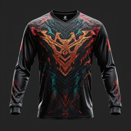 bicycle jersey,long-sleeved t-shirt,long-sleeve,dragon design,volcanic,bicycle clothing,abstract design,magma,lava,80's design,volcano,active shirt,apparel,shirt,premium shirt,martial arts uniform,vector design,sports jersey,ordered,gradient mesh,Photography,General,Fantasy