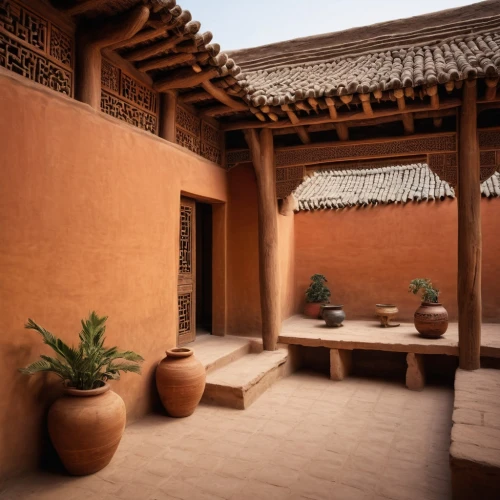 courtyard,inside courtyard,marrakesh,turpan,chinese architecture,asian architecture,yunnan,terracotta tiles,patio,marrakech,moroccan pattern,xinjiang,clay tile,ouarzazate,hacienda,stucco wall,spanish tile,traditional house,roof landscape,morocco,Photography,General,Commercial