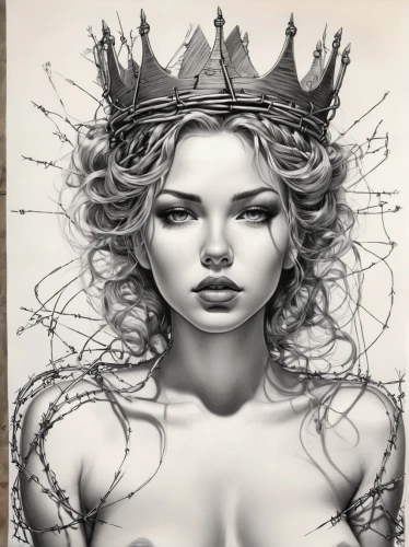medusa,queen crown,crown render,crowned,princess crown,crown of thorns,crown,celtic queen,tiara,queen of the night,medusa gorgon,crowning,golden crown,queen s,queen cage,spring crown,crowns,fantasy portrait,summer crown,crown-of-thorns,Illustration,Black and White,Black and White 25