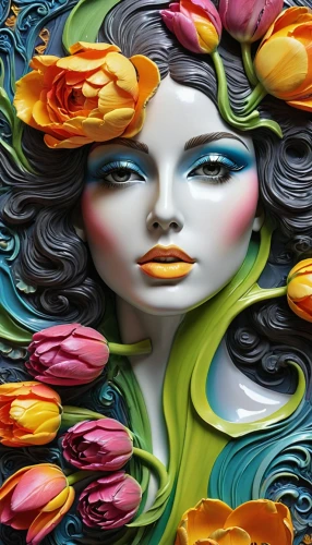 body painting,bodypainting,flower painting,flower art,flower wall en,glass painting,flowers png,flower illustrative,decorative art,girl in flowers,decorative figure,watercolor women accessory,flower background,art painting,boho art,splendor of flowers,women's cosmetics,bodypaint,spring leaf background,floral background,Illustration,Realistic Fantasy,Realistic Fantasy 16