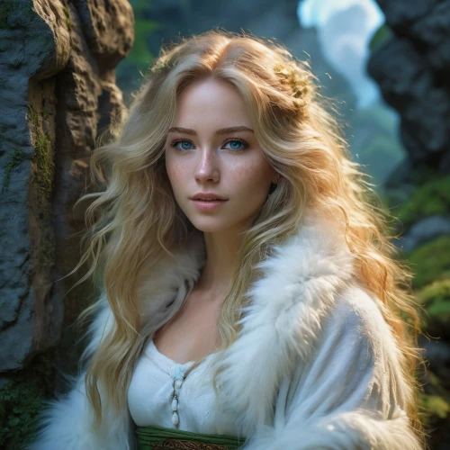 fantasy portrait,elven,celtic queen,elsa,celtic woman,fantasy woman,enchanting,fantasy picture,the enchantress,the snow queen,eufiliya,the blonde in the river,white rose snow queen,white bird,mystical portrait of a girl,rapunzel,romantic portrait,jennifer lawrence - female,cinderella,suit of the snow maiden,Conceptual Art,Fantasy,Fantasy 14