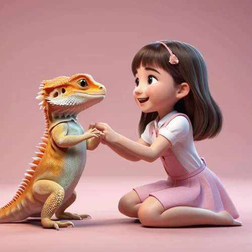 pet,reptiles,wonder gecko,shaking hands,little boy and girl,gecko,cute cartoon character,little crocodile,cute cartoon image,dinosaruio,hand shake,kissing frog,b3d,handshake,friendly,dinosaur baby,banded geckos,shake hands,petting,dino,Unique,3D,3D Character