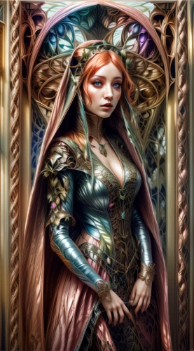 celtic queen,fantasy portrait,sorceress,fantasy art,the enchantress,priestess,merida,elven,heroic fantasy,fantasy woman,fairy tale character,fantasy picture,faery,rosa ' amber cover,female warrior,arcanum,joan of arc,wood elf,princess anna,elza