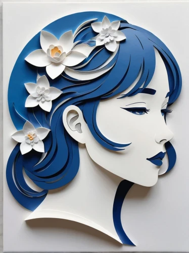 paper art,blue and white porcelain,wall sticker,art deco woman,paper cutting background,blue rose,automotive decal,cool pop art,girl with speech bubble,japanese wave paper,glass painting,decorative fan,paypal icon,decorative art,clipart sticker,retro flower silhouette,adobe illustrator,porcelain rose,wing blue white,gardenia,Illustration,Japanese style,Japanese Style 06