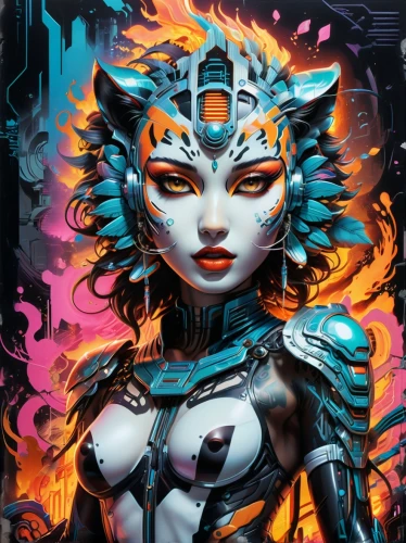 darth talon,sci fiction illustration,fantasy art,cybernetics,biomechanical,fantasy portrait,blue enchantress,nebula guardian,cyber,neottia nidus-avis,medusa,scifi,the enchantress,cyberspace,cyberpunk,alien warrior,sci fi,masquerade,cyborg,sorceress,Conceptual Art,Fantasy,Fantasy 22