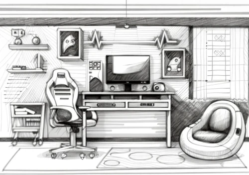 secretary desk,consulting room,working space,study room,desk,sci fi surgery room,computer room,office line art,office desk,sewing room,modern office,examination room,work space,surgery room,doctor's room,workspace,therapy room,boy's room picture,workroom,workstation,Design Sketch,Design Sketch,Fine Line Art