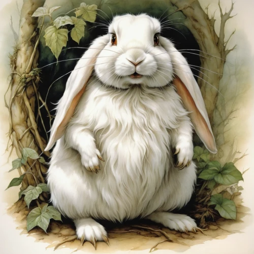 audubon's cottontail,white rabbit,white bunny,european rabbit,domestic rabbit,gray hare,lepus europaeus,cottontail,american snapshot'hare,snowshoe hare,dwarf rabbit,hare,easter bunny,wood rabbit,rabbit,mountain cottontail,leveret,angora rabbit,peter rabbit,brown rabbit,Illustration,Realistic Fantasy,Realistic Fantasy 14