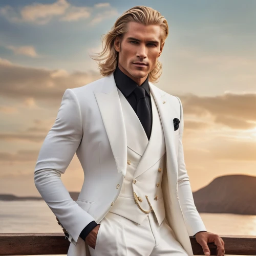 men's suit,wedding suit,male model,men's wear,suit trousers,frock coat,cullen skink,aristocrat,white clothing,male elf,white-collar worker,the groom,groom,bridegroom,suit of the snow maiden,white coat,man's fashion,king ortler,men clothes,concierge,Photography,General,Cinematic