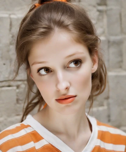 young model istanbul,vintage makeup,orange color,doll's facial features,orange,girl in t-shirt,portrait of a girl,make-up,vintage girl,girl portrait,red lipstick,young woman,madeleine,bright orange,young model,beautiful young woman,make up,teen,pretty young woman,female model