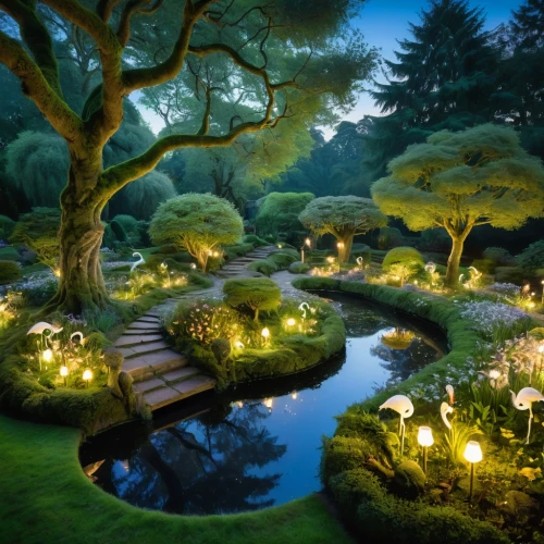 japan garden,fairy forest,japanese garden,fairy world,japanese garden ornament,landscape lighting,sake gardens,japanese zen garden,enchanted forest,fairy village,fairytale forest,garden pond,garden of eden,fairy lanterns,nature garden,landscape designers sydney,zen garden,english garden,garden of plants,tea-lights,Illustration,Abstract Fantasy,Abstract Fantasy 03