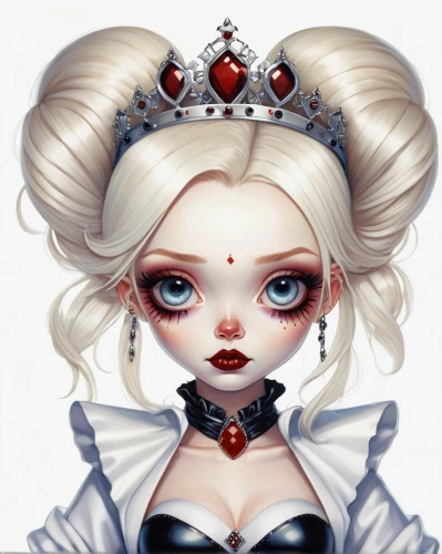 queen of hearts,white rose snow queen,vampire lady,gothic portrait,fairy tale character,the snow queen,porcelain dolls,porcelain doll,ice queen,artist doll,fairy tale icons,snow white,painter doll,tumbling doll,alice,doll's facial features,victorian lady,fantasy portrait,doll,girl doll,Illustration,Abstract Fantasy,Abstract Fantasy 11