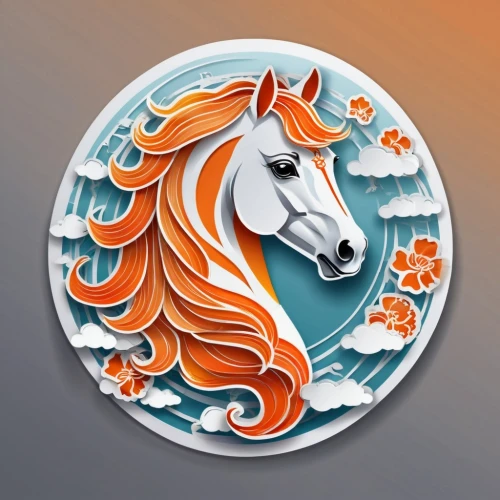 painted horse,rss icon,pegasus,colorful horse,growth icon,kr badge,palomino,arabian horse,laughing horse,dribbble icon,sea-horse,albino horse,store icon,equine,r badge,vimeo icon,fire horse,life stage icon,appaloosa,mustang horse,Unique,Design,Sticker