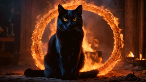 fire ring,firestar,fire eyes,chartreux,fire artist,black cat,fire screen,ring of fire,candle wick,fire background,portal,fire heart,cat vector,firespin,cauldron,fire master,russian blue,cat image,jiji the cat,yellow eyes,Photography,General,Fantasy