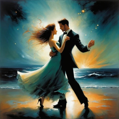 dancing couple,ballroom dance,latin dance,dance with canvases,salsa dance,dancesport,love dance,oil painting on canvas,dance,waltz,ballroom dance silhouette,argentinian tango,art painting,valse music,dancing,dancers,romantic scene,oil painting,romantic portrait,photo painting,Illustration,Realistic Fantasy,Realistic Fantasy 16