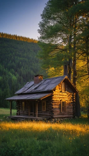 log cabin,the cabin in the mountains,log home,summer cottage,mountain hut,small cabin,wooden hut,house in the forest,wooden house,golden light,lonely house,house in mountains,cabin,country cottage,old barn,house in the mountains,field barn,timber house,vermont,little house,Photography,Documentary Photography,Documentary Photography 01